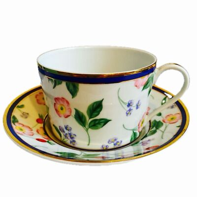 #ad TIFFANY Co Rare Tiffany American Garden Tea Cup Saucer 3 Customers Tableware $280.42