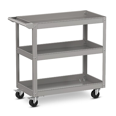 #ad 3 Tier Metal Utility Cart 400 lbs Storage Service Trolley Tool Storage $69.99