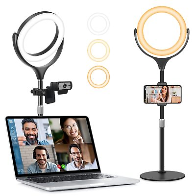 #ad Selfie Ring Light for Desk Computer Laptop Video Conference Recording Eversh... $48.39