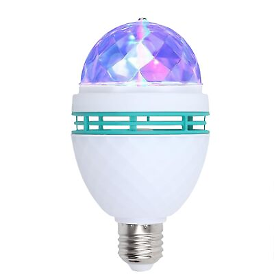 #ad 1 Pack Color Rotating Bulb E26 Party LED BulbsMulti Crystal Stage Lights for ... $17.29