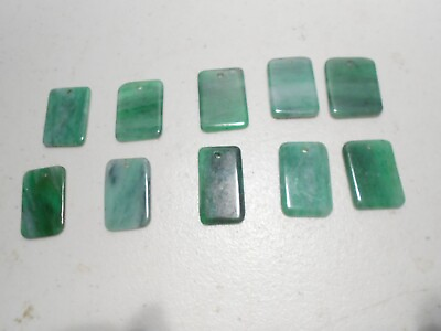 #ad 10pcs.loose jade pendants 16mmx21mm15mmx22mm14mmx25mm $134.55
