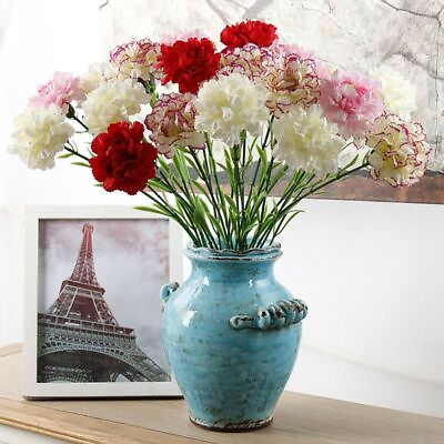 #ad 5pcs Artificial Flower Silk Plastic Floral Single Branch DIY Crafts Home Decors $17.03