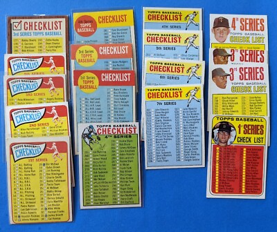 #ad 1962 1963 1964 1965 1966 1967 1969 Topps Checklists Pick One UPDATED 3 25 $2.50