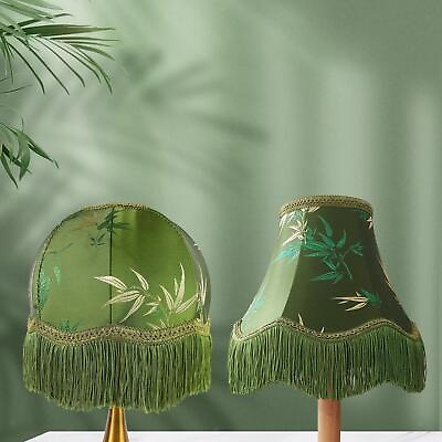 #ad Lampshade Table Lamp Shade with Tassel Green Retro Decorative European Elegant $29.78