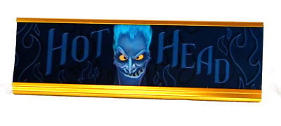 #ad Villain Hades Hot Head Disney Desk Sign Plate $19.99