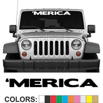 #ad Merica Windshield Decal Sticker Diesel Turbo Car Truck Gun USA Trump America USA $8.99