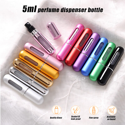 #ad 5 ml Refillable Perfume Atomiser Spray Pump Portable Bottles Ideal for Travel $13.99
