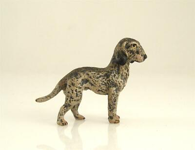 #ad OLD STOCK Franz Bergmann Vienna Standing Bedlington Terrier Cold Painted Bronze $149.99
