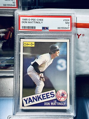 #ad 1985 O Pee Chee #324 Don Mattingly PSA 7 NM New York Yankees 2nd Year Card Nice $24.98