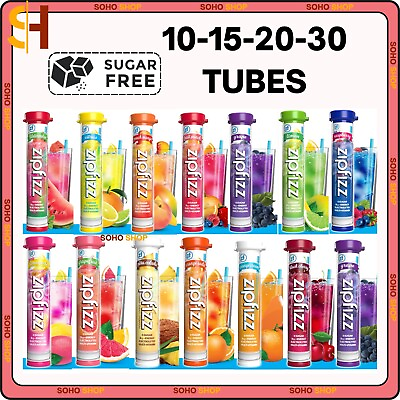 #ad Zipfizz Energy Hydration Drink Mix Mixed or Single Flavor 10 15 20 30 Tubes $17.47