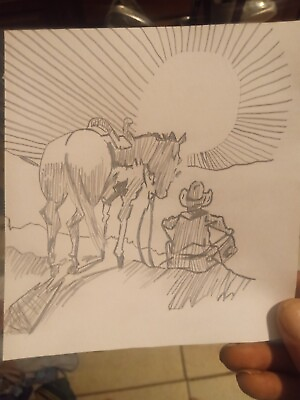 #ad 3 Cowboy Western Sketchs $25.00