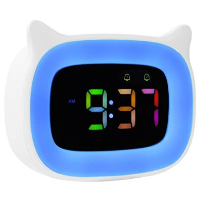 #ad Cute Alarm Clock with Night Light for Kids Teens Girls Boys Toddler Bedrooms ... $34.37