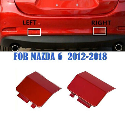 #ad For Mazda 6 2013 2014 2018 ABS Pair Red Car Rear Bumper Tow Hook Cap Cover Trim $25.46