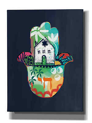 #ad Epic Graffiti #x27;Colorful Home Hamsa#x27; by Linda Woods Giclee Canvas Wall Art $44.99