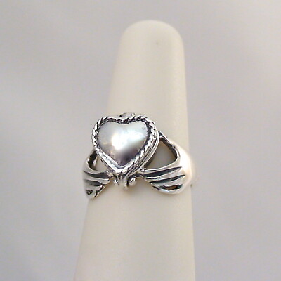#ad Claddagh Heart Poison Ring 925 Sterling Silver Victorian Locket Pillbox Ring $22.00