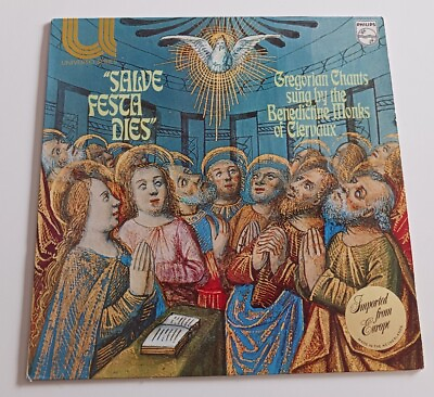 #ad Salve Festa Dies Gregorian Chants Benedictine Monks NM Vinyl Dutch 1980 $14.00