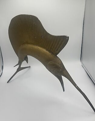 #ad Vintage Brass Swordfish Marlin $98.98