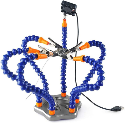 #ad Helping Hands Soldering Flexible Third Hand Station with 6 Arms Incl USB Fan $44.22