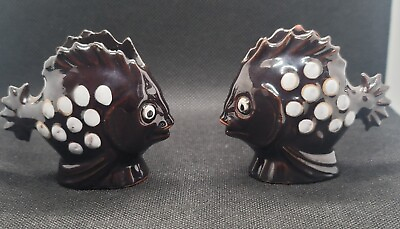 #ad Vintage Ceramic Glass Fish Made In Occupied Japan Open Salt Toothpick Holder $19.00