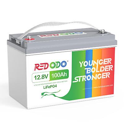 #ad Redodo Lithium Battery 12V 100Ah LiFePO4 for RV Off grid Solar Trolling Motor $229.99