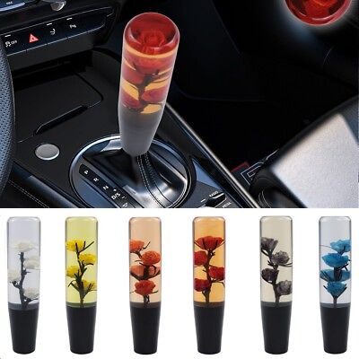 #ad VIP 20CM JDM Clear Real Flowers Manual Gear Stick Shift Knob Lever Shifter $26.88