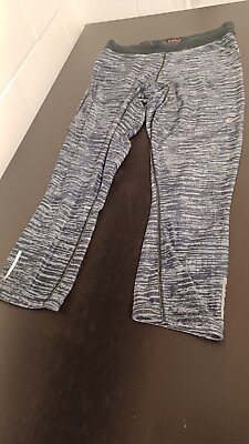 #ad Nike Pants Womens Medium Printed Leggings Gray amp; White Just Do it Gym $10.52