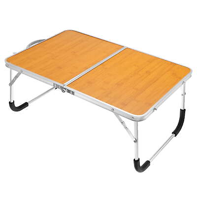#ad Foldable Laptop Table Portable Lap Desk Picnic Bed Tray Tables Brown $29.69
