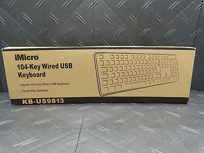 #ad iMicro KB US9813 Wired USB Keyboard Business Office Lot of 2 $19.99