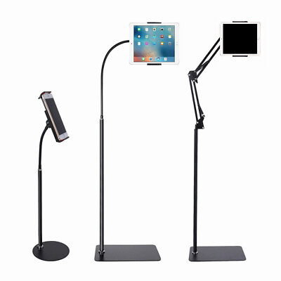 #ad Universal Tablet Floor Stand Steel Phone Holder 360° Rotating iPad Mount 4 10.6quot; $21.84