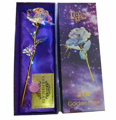 #ad Mother#x27;s Day Gift 24K Foil Plated Rose Gold Rose Forever Love Valentine light up AU $29.99