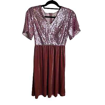 #ad Jessakae Designer Size Small Pink Sequin Dress Prom Spring Dance $48.00
