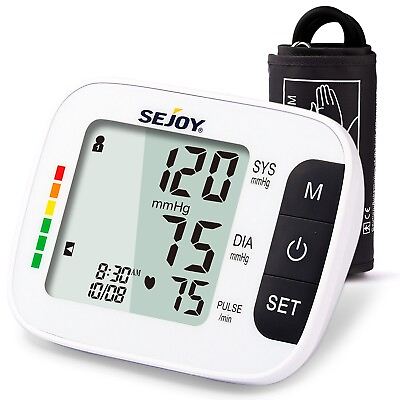 #ad Sejoy Blood Pressure Machine Upper Arm Accurate Adjustable BP Monitor Backlit $25.90