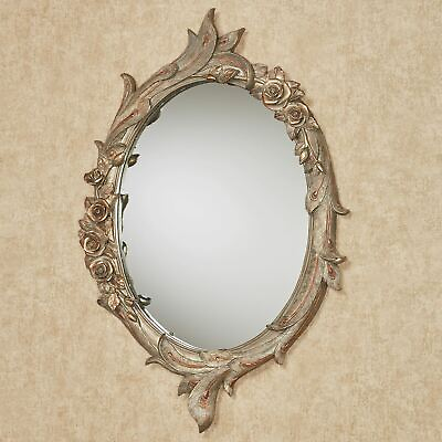 #ad Beautiful Peacock Elegance Oval Wall Mirror Copper amp; Champagne Tones 30”x2”x20” $115.99