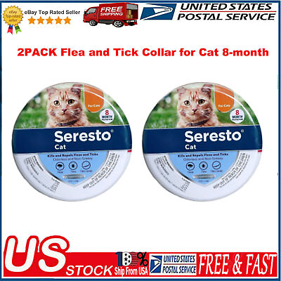 #ad 2PACK Flea Tick Collar for Cat 8 month Protection US stock Free delivery Hot US $24.98