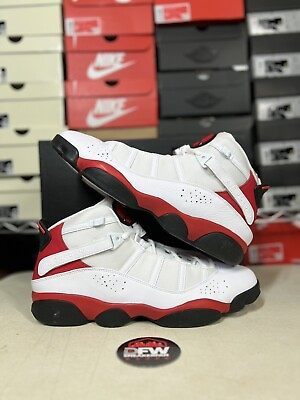 #ad Nike Air Jordan 6 Rings Cherry White Black University Red Size 14 322992 126 $119.00