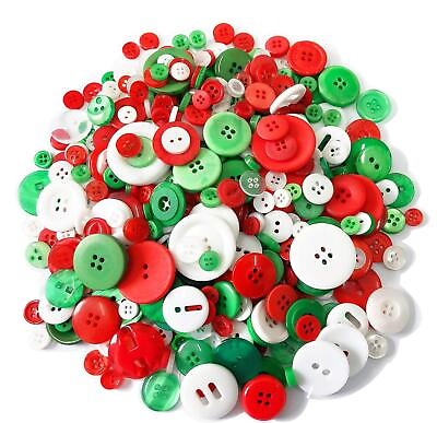 #ad 700 PCS Resin Chiristmas Buttons Assorted Buttons 2 and 4 Holes round Craft for $11.73