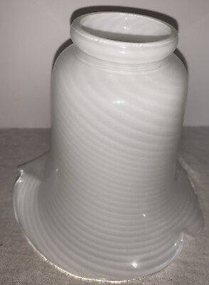 #ad Mid Century Glass Lamp Shade Globe Vetri Venini Murano Swirl Tulip 5.5quot; Tall $119.99
