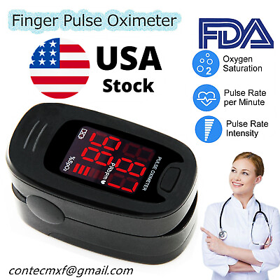 #ad Finger Pulse Oximeter Portable Heart Rate SPO2 Monitor Blood Oxygen O2 Sensor $8.99