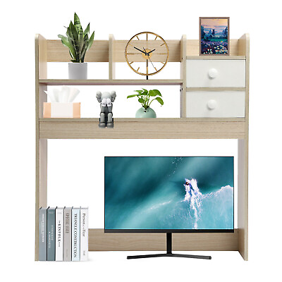 #ad Desk Bookshelf Desktop Organizer Display Shelf Office Dorm Desk Book Shelf Hold $35.92