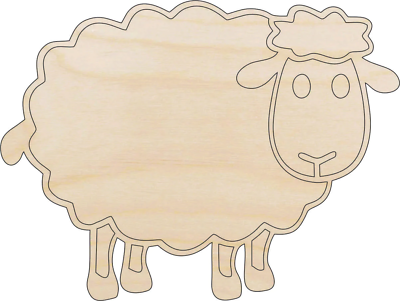 #ad Sheep Laser Cut Out Unfinished Wood Craft Shape SHP24 $26.46