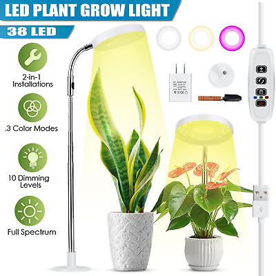 #ad LED Grow Light for Indoor Plants UVamp; Full Spectrum Halo Growing Lamp Dimmable $11.99