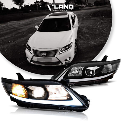 #ad Pair Vland LED Projector Headlights For 2010 2011 TOYOTA CAMRY W Sequential $219.99
