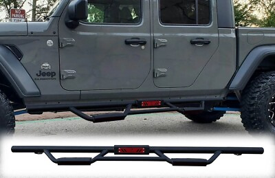 #ad 2Pcs Steel Running Boards Nerf Bar Side Step For 20 23 Jeep Gladiator JT 4 Doors $289.99