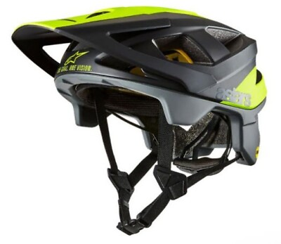 #ad Alpinestars Vector Tech Polar Bike Helmet BLACK YELLOW FLUO MATTE Size Medium $129.00