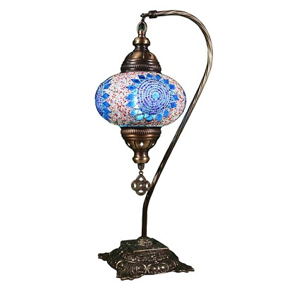 #ad KusKuus Handmade Table Lamp 18quot; Turkish Mosaic Swan Neck SNC4 FREE SHIPPING $58.99