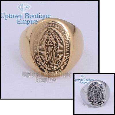 #ad Stainless Steel Ring Virgin Mary Virgen De Guadalupe Anillo Size 7 12 $10.98