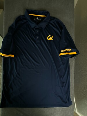 #ad Cal Bears Polo Shirt Men#x27;s Large Black Colosseum New California $21.99