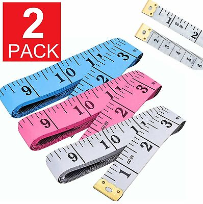 #ad 2 Pack Body Measuring Tape Ruler Sewing Cloth Tailor Measure 60 inch 150 cm $3.79
