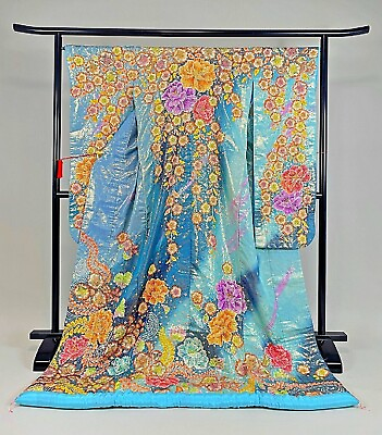 #ad Japanese Kimono Uchikake Wedding Pure Silk japan 1584 $480.00