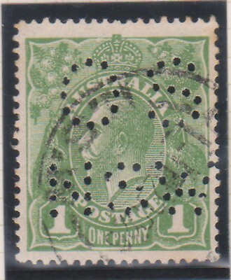 #ad F240 140 1914 AU 1d green KGV perforated OS NSW stamp EO AU $11.00